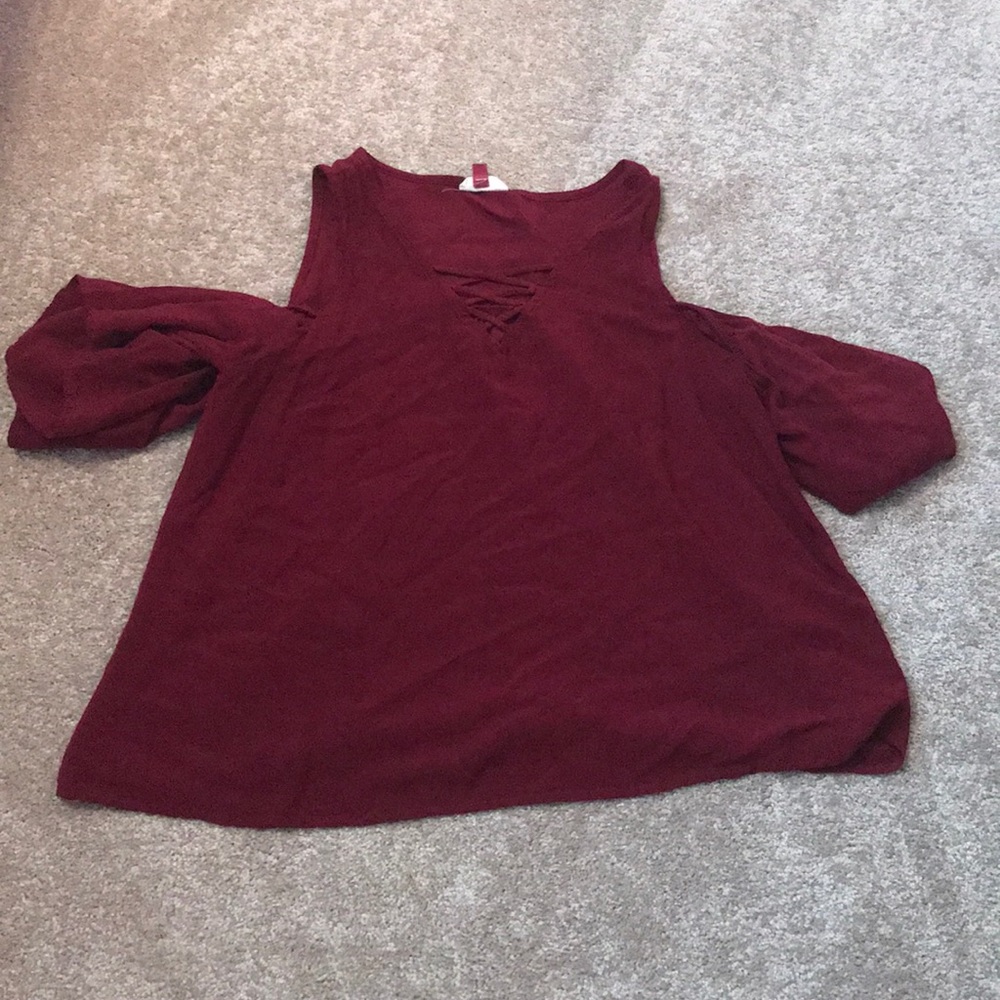 Off the Shoulder Maroon Top